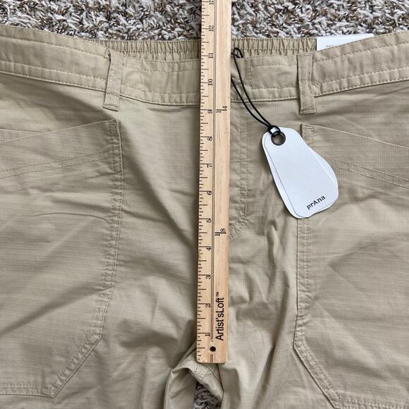 Prana Palisades Ripstop Utility Pant Women 12 Sandstone 33" Relaxed Straight Leg - Picture 10 of 13